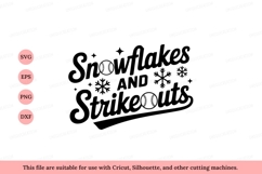 Snowflakes and strikeouts baseball winter sport Product Image 1