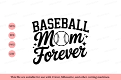 Baseball Mom Forever Text lettering Product Image 1