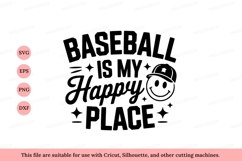 Baseball happy place quote text Product Image 1