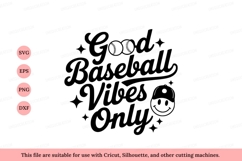 Baseball happy face stars vibes Product Image 1
