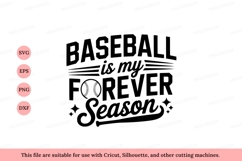 Baseball forever season text graphic sport lettering Product Image 1
