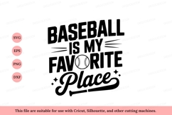 Baseball favorite place text graphic image Product Image 1