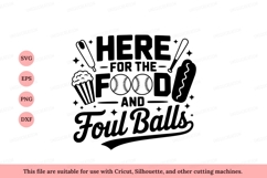 Baseball food and foul balls text art keywords Product Image 1