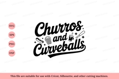 Churros popcorn drink baseball food Product Image 1