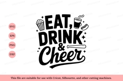 Eat drink cheer baseball celebration cupcake Product Image 1