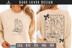 Book Dragon SVG Book lover design Product Image 1