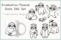 Graduation Sloth SVG Bundle Class of 2025 Product Image 1