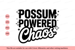 Possum Powered Chaos Text Design lettering Product Image 1