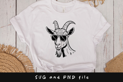 Cute Goat With Sunglasses SVG design Product Image 1
