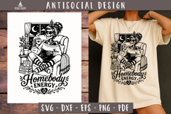 Antisocial Skull Bundle SVG PNG Sarcastic designs Product Image 17