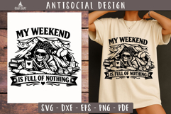 Antisocial Skull Bundle SVG PNG Sarcastic designs Product Image 16