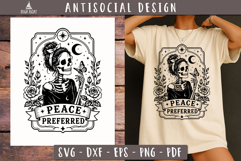Antisocial Skull Bundle SVG PNG Sarcastic designs Product Image 19