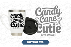Candy Cane Cutie With Attitude SVG Product Image 1