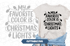 My Favorite Color Is Lights Funny Christmas Shirt Product Image 1