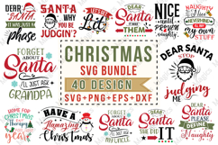 40 Christmas Quotes SVG Bundle, Funny Christmas Deign Product Image 1