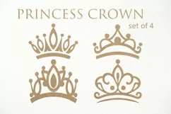 Princess Tiara Crown SVG silhouette. Baby girl Nursery decor Product Image 1
