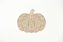 Pumpkin mandala SVG, Filigree Lace Ornate Fancy Pumpkin SVG Product Image 1