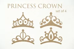 Princess Tiara Crown SVG silhouette. Baby girl Nursery decor Product Image 1