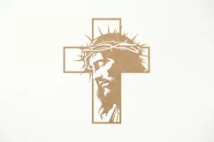 Jesus Christ SVG. Thorn Crown SVG. Cross SVG. Crucifix SVG. Product Image 1