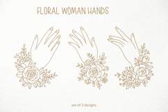 Floral Woman hands SVG. Boho aesthetic spring wildflowers Product Image 1