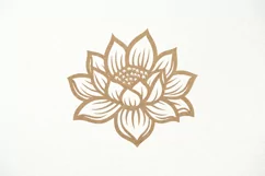 Lotus SVG. Lotus flower SVG for laser cut, Cricut Silhouette Product Image 1