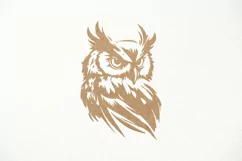 Owl SVG. Owl head SVG. Owl face SVG. Owl silhouette portrait Product Image 1