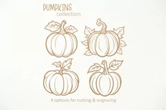 Fall Pumpkin SVG, Pumpkin SVG Cricut Silhouette cut file Product Image 1