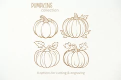 Fall Pumpkin SVG, Pumpkin SVG Cricut Silhouette cut file Product Image 1