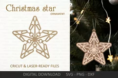 Christmas star ornament SVG, Star cookies laser cut files Product Image 2