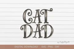 Cat Dad SVG. Cute cat lover quote for mug shirt sublimation Product Image 1