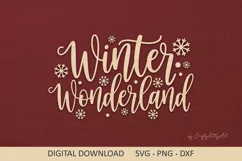 Winter Wonderland SVG, Cute Winter sign, Christmas SVG quote Product Image 1