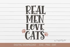 Real men love cats SVG. Cute quote for mug shirt sublimation Product Image 1