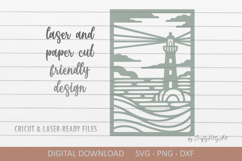 Lighthouse SVG. Wall panel laser cut, paper cutting template Product Image 2