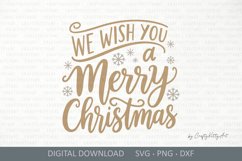 We wish you a Merry Christmas SVG, Cute Winter SVG quote Product Image 2