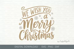 We wish you a Merry Christmas SVG, Cute Winter SVG quote Product Image 2
