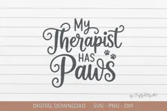 My therapist has paws SVG. Cute cat lady shirt quote SVG Product Image 1