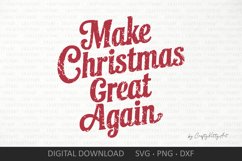 Make Christmas Great Again SVG, Distressed quote clipart Product Image 1