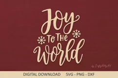 Joy to the world SVG, Cute Winter sign, Christmas SVG quote Product Image 1