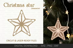 Christmas star ornament SVG, Star cookies laser cut files Product Image 4