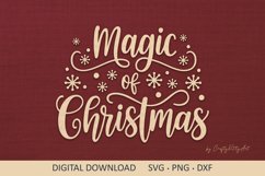 Magic of Christmas SVG, Cute Winter sign Christmas SVG quote Product Image 1