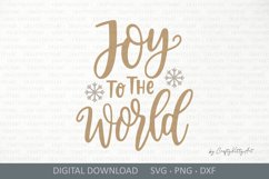 Joy to the world SVG, Cute Winter sign, Christmas SVG quote Product Image 2