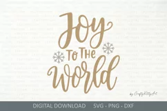 Joy to the world SVG, Cute Winter sign, Christmas SVG quote Product Image 2
