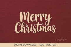 Merry Christmas SVG, Cute Winter sign, Christmas SVG quote Product Image 1