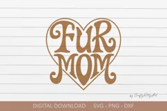 Fur Mom SVG. Cute crazy cat lady mug shirt sublimation quote Product Image 1