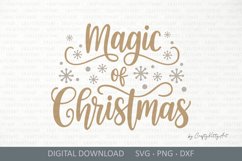 Magic of Christmas SVG, Cute Winter sign Christmas SVG quote Product Image 2