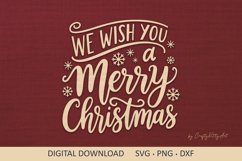 We wish you a Merry Christmas SVG, Cute Winter SVG quote Product Image 1