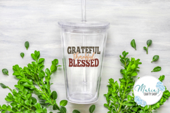 Grateful, Thankful, Blessed SVG, Fall svg, Autumn Quote Clip Product Image 4