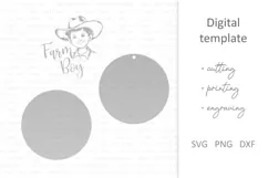 Farm boy SVG, Laser engrave & cut sign, ornament, keychain Product Image 2