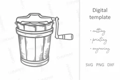 Milk Farm SVG. Dairy cow, Milk can & jug, Ice cream maker Product Image 4