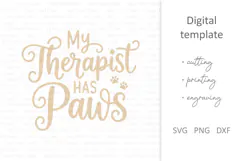 My therapist has paws SVG. Cute cat lady shirt quote SVG Product Image 2